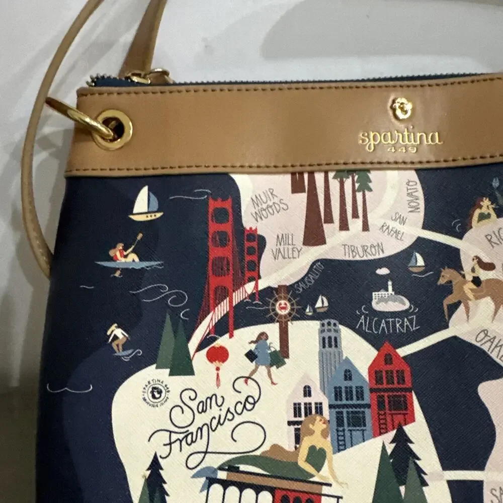 Rare Spartina 449 Northern California Crossbody Bag - Picture 3 of 16